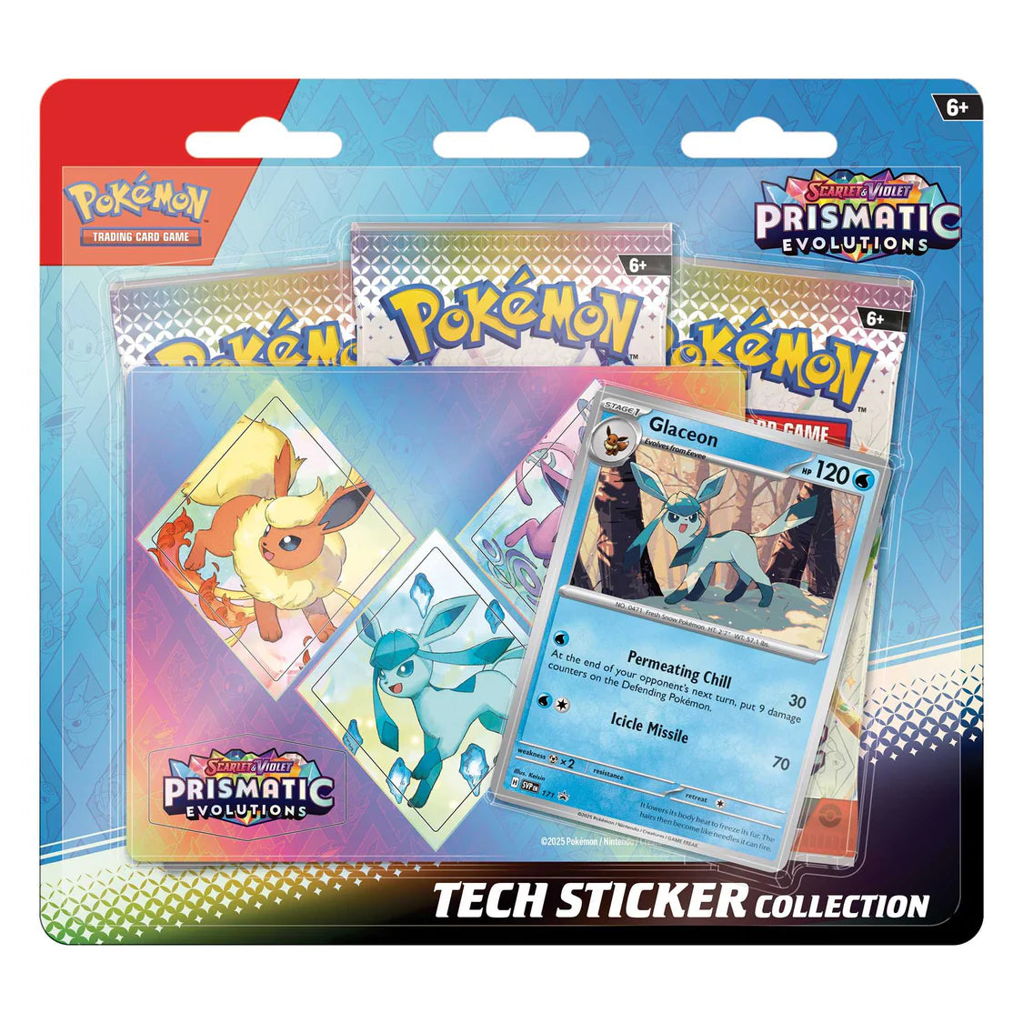 Pokemon Scarlet & Violet Prismatic Evolutions Tech Sticker Collection (Glaceon)